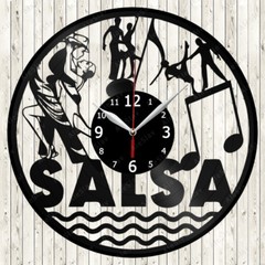 Salsa Dance Skates Vinyl Record Wall Clock Decor Handmade 1779