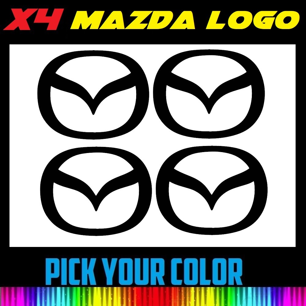x4 2″ 3″ 4″ 6″ 8″ MAZDA Logo Vinyl Wheel Decal Truck Car Sticker FREE SHIPPING