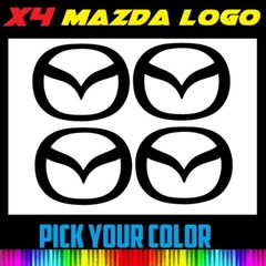 x4 2″ 3″ 4″ 6″ 8″ MAZDA Logo Vinyl Wheel Decal Truck Car Sticker FREE SHIPPING