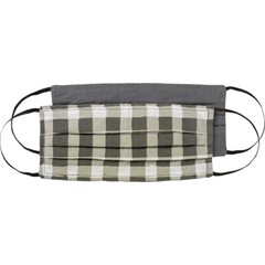NEW!~Reversible Cotton Face Two Ply Pleated Mask~Buffalo Check Pattern
