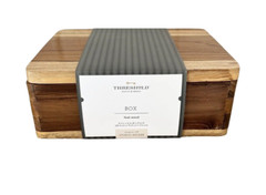 *NEW* 8″L x 6″W x 3″H Teak Wood Box Natural – Threshold – Studio McGee