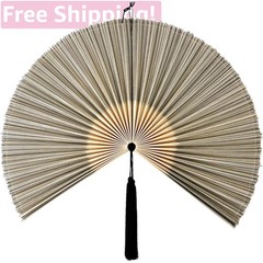 Fan Wall Decor Giant Fan Bamboo Wall Art for Boho Hanging Headboard 48×48