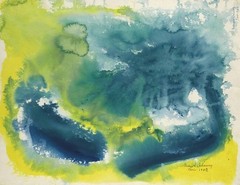 Beauford Delaney Watercolor Green Blue Clouds Archival Quality Art Print