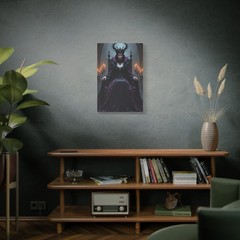 Gothic Witch Queen Canvas Wall Art Dark Fantasy Throne Room Decor