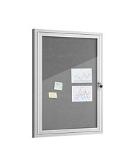 36″x24″ Enclosed Bulletin Board, Outdoor Lockable Weather-Resistant Aluminum …