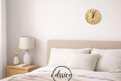 Modern Wall Clock 12″, Silent Non-Ticking, Lightweight Wood-Look Design, Mid Cen