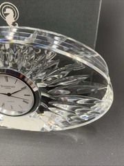 Waterford Crystal Oval Desk Clock Analog Quartz 581.045.0030