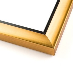 12×20 Gold With Black Lip Wood Frame UV Acrylic and Acid Free Foam Board
