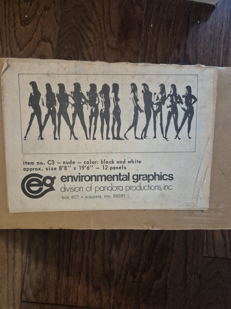 Environmental Graphics Store Display Nude Black White Art Mural Pannels 1990’s