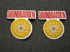 Lot of 2 SOUNDGARDEN 2 1/2 x 2 1/2″ Band Logo STICKERS Gold FAST! FREE! Cornell
