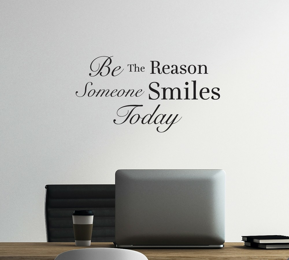 Wall Decal Motivation Phrase Quote Smiles Positive Interior Vinyl Decor gz452