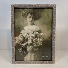 Tizo Swarovski Crystals Jewel-tone Platinum Finish Picture Frame 5 x 7 in.