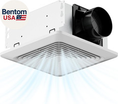 Bathroom Exhaust Fan 130CFM 1.5 Sones Ultra Quiet Ceiling Mounted – No Attic Acc