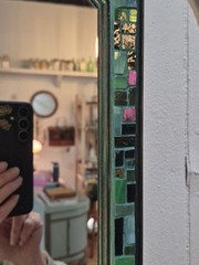 Green Mosaic Tile Octagonal Wall Mirror –