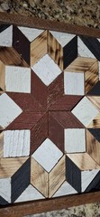 Handmade Amish Barn Quilt 11×11 Reclaimed Wood Wall Art – Choice of 2 Designs