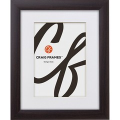 Contemporary 1″, Dark Walnut Brown Picture Frame With a Single Mat