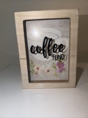 New Coffee Fund Shadow Box Piggy Bank Home Decor Coins Funds Office