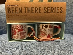Starbucks Beijing & China 2 Demitasse Ornament Mugs 2 Oz Been There Series NIB