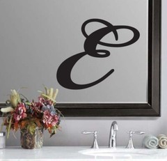 Script Cursive Wedding Letter Initial Vinyl Sticker Decal 3″-5″ (g)