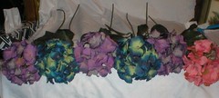6 HYDRANGEA FLOWERS ARTIFICIAL 24″ STEMS MULTI-COLORS LOT SOLD AS IS