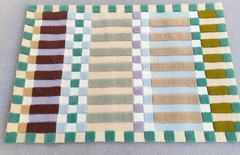 Hoxton Hand-Tufted Wool Rugs Modern Geometric Design Checkered Pattern Carpets