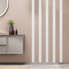 30 Pcs Striped Mirror Stickers, 1.18» x 11.8» Mirror Wall Stickers, Silver