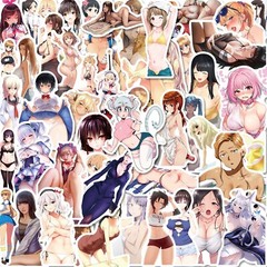 50 PCS Ahegao Anime Girl Stickers Waifu Decals Laptop Hydro Yeti Free Shipping!