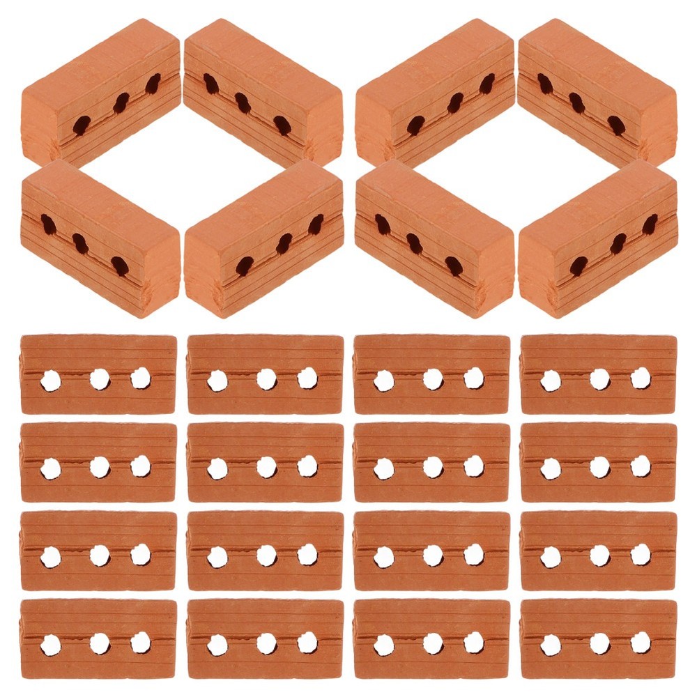 50 Pcs Miniature Models Cube Fake Bricks Arts Crafts Supplies Clay Tile