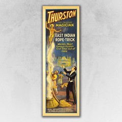 8″ X 24″ Thurston Rope Trick Vintage Magic Poster Wall Art