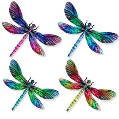 Metal Dragonfly Wall Decor, 9 Inches Dragonfly Outdoor Wall Art for Fence Gar…