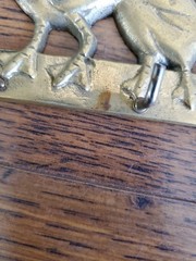 Vintage Upper Deck 1987 Solid Brass Goose Wall Hook Coat Rack Farmhouse Decor
