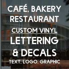 Custom Business Window Sign Decal Lettering Sticker Restaurant Coffee Pizzeria