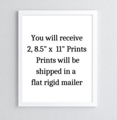 Floral Wall Art Prints, Set of 2 Purple Floral Wall Art Prints, Botanical Decor
