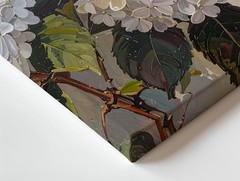 Wall Art White Hydrangea Texture Canvas Impasto Floral In Neutral Tones Some