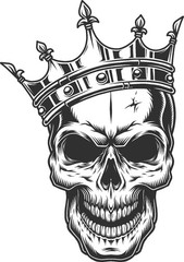 CROWN SKULL DECAL STICKER 3M MADE IN USA TRUCK BIKE HELMET VEHICLE WINDOW WALL