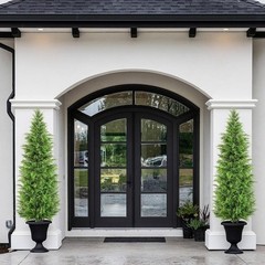 Artificial Cedar Topiary Tree 72in Faux Indoor Outdoor Easy Care Plant New