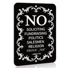 Anley No Soliciting Sign for Home and Busines – Do Not Ring The Bell 6″ x 4.5″