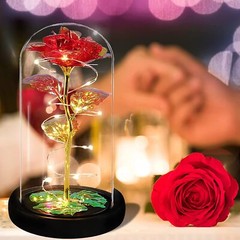 Forever Galaxy Rose In Glass Dome Eternal LED Light Flower Valentine’s Day Gift