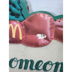 VTG 1981 McDonald’s Christmas Holiday Sign Give Someone A Smile For The Holidays