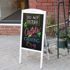 2-Side Rustic Magnetic A-Frame Chalkboard Sign Extra Large 40×20″ Free Standing