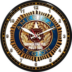 12.25″ Personalized Wall Clock American Legion Military Patriotic Patriot