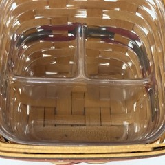 Longaberger Finders Keepers Basket Set 1998 | /w Divider Medium VTG (12777)