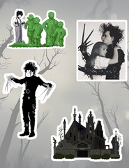Edward Scissorhands 90’s Movies 4pc Sticker Pack