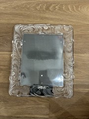 used, Marquis by Waterford, large, clear, glass, heart, picture frame.
