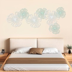 7-piece Metal Wall Decor, Flower Wall Hanging Art, Indoor Wall Decor For Home