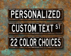 Custom Name Sign Aluminum Street Sign Personalized Sign Plate New Vintage ACW01
