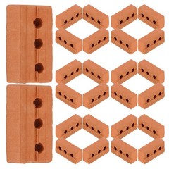 50 Pcs Miniature Brick Decor Model Building Blocks Bricks House Toys