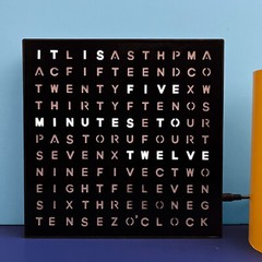LED Word Desk Clock-7.8″ X 7.8″ X 2″- Powered by USB Cable -A Unique Gift Item