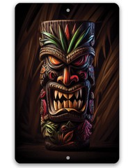Metal Sign – Hawaiian Tiki Mug Indoor/Outdoor – Home, Beach Bar, Poolside Decor