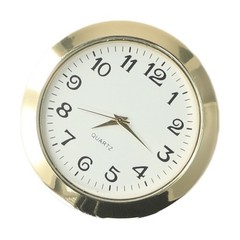 Small Round Clock Insert for Crafts Arabic Numerals and Scratch Resistant Lens